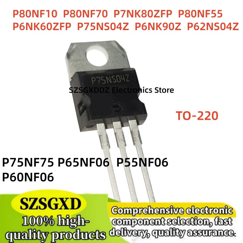 5 Chiếc P55NF06 P60NF06 P75NF75 P80NF10 P80NF55 P65NF06 P80NF70 P6NK90Z P62NS04Z P75NS04Z P6NK60ZFP 