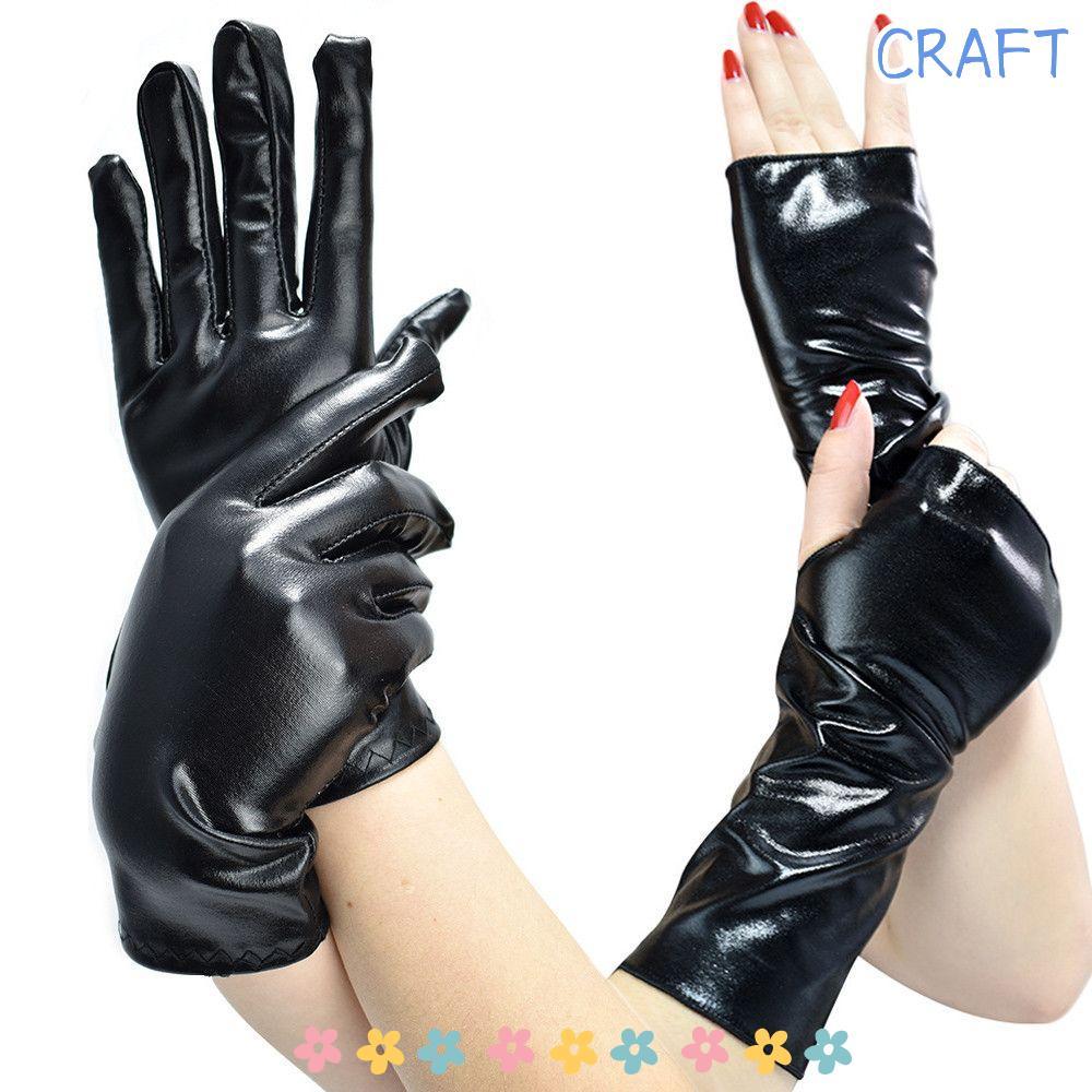 Găng Tay Da CRAFT Gothic PU Mittens Gothic Punk Dress Up