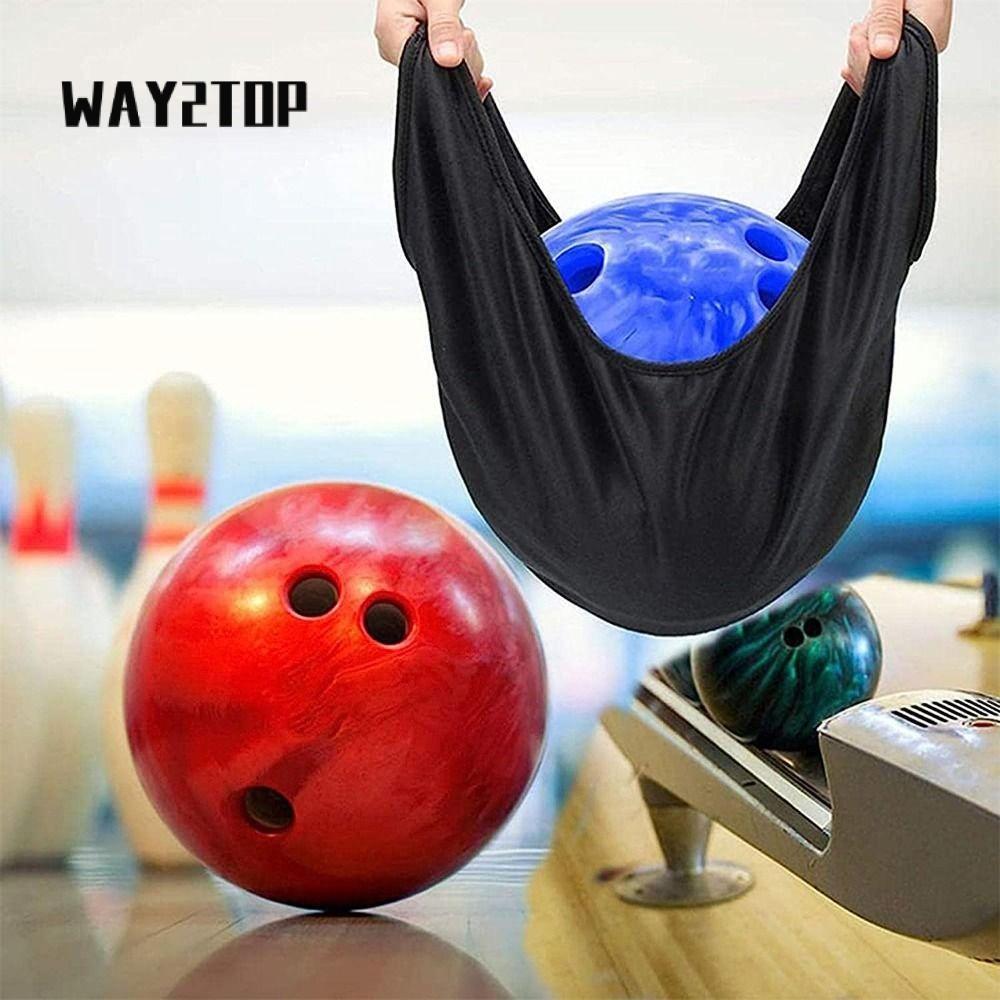 Túi vệ sinh bóng bowling WAY2TOP, Túi đựng bowling màu đen có độ đàn hồi cao, Túi lưu trữ Phụ kiện B
