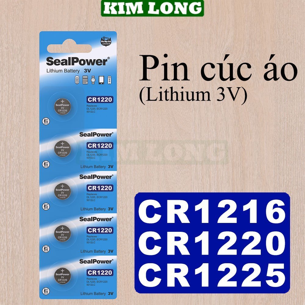 Pin cúc áo SealPower CR1216,CR1220,CR1225,pin Lithium 3V
