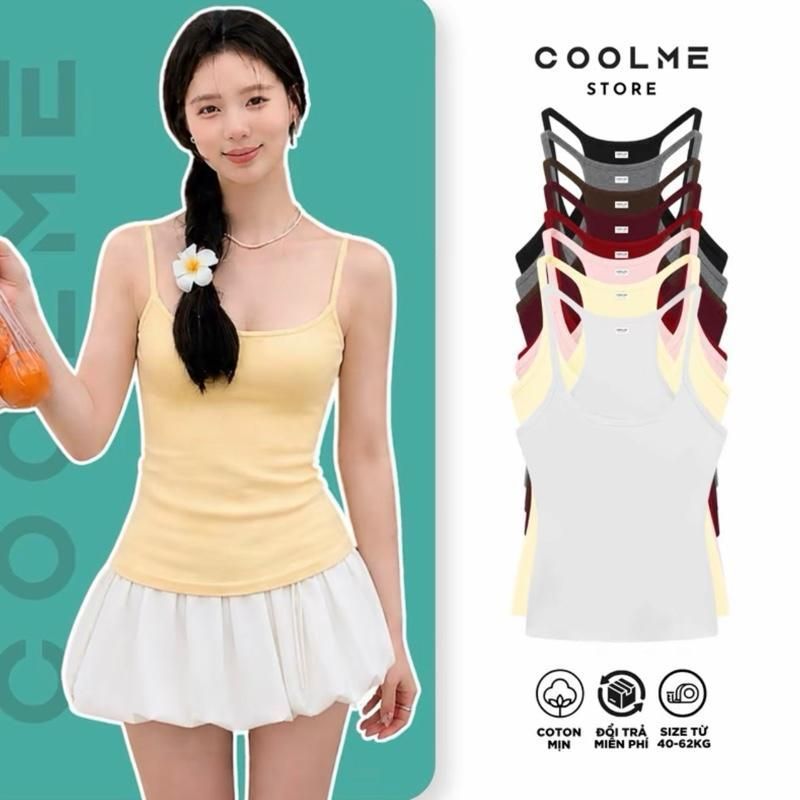 A08m Áo ba lỗ Hai Dây Mảnh Dáng Dài Nữ Trơn, Áo 2 dây ba lỗ dây Nhỏ Ôm Body thời trang