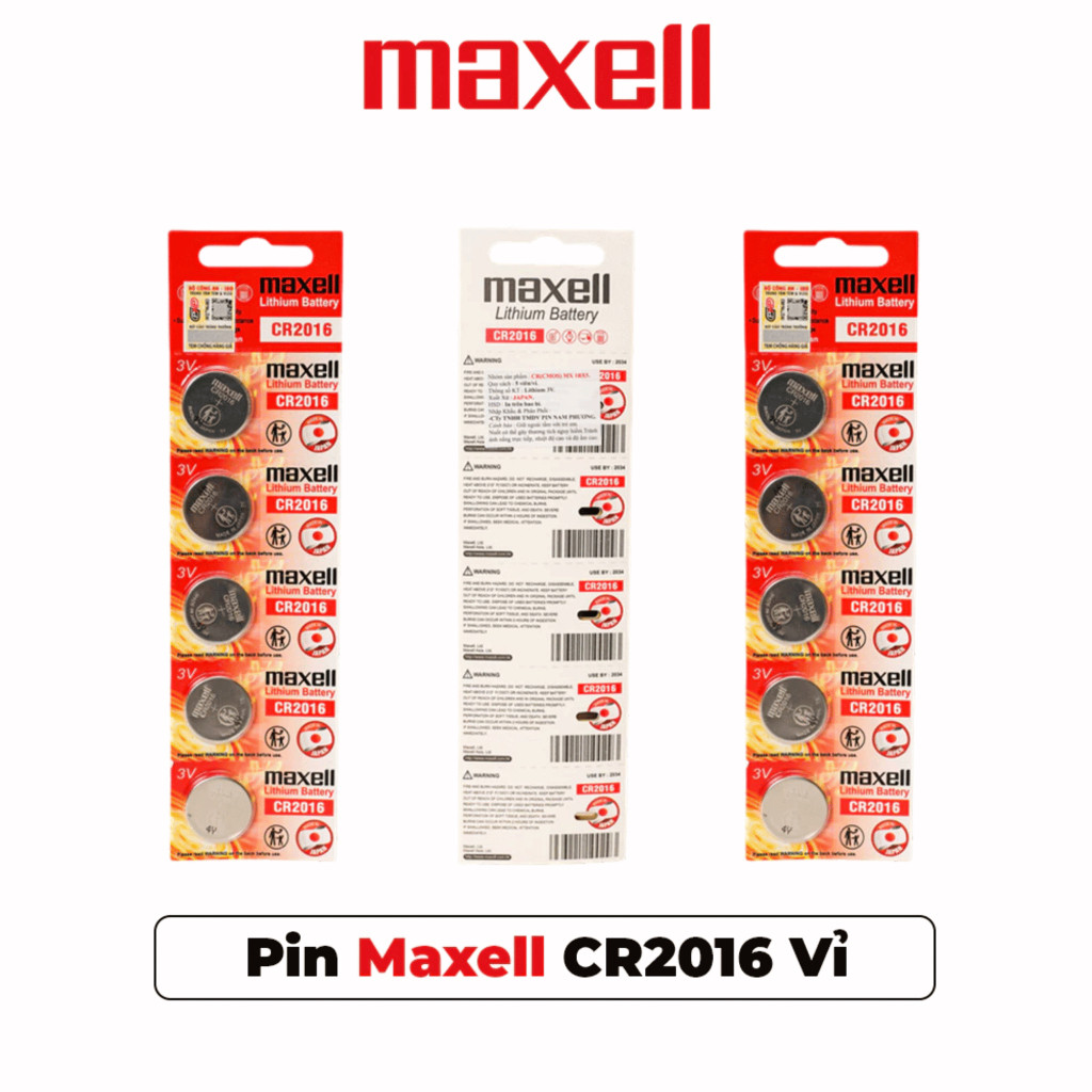 Pin Maxell CR2016 Lithium 3V - Hàng Chính Hãng | DeskSetupVN