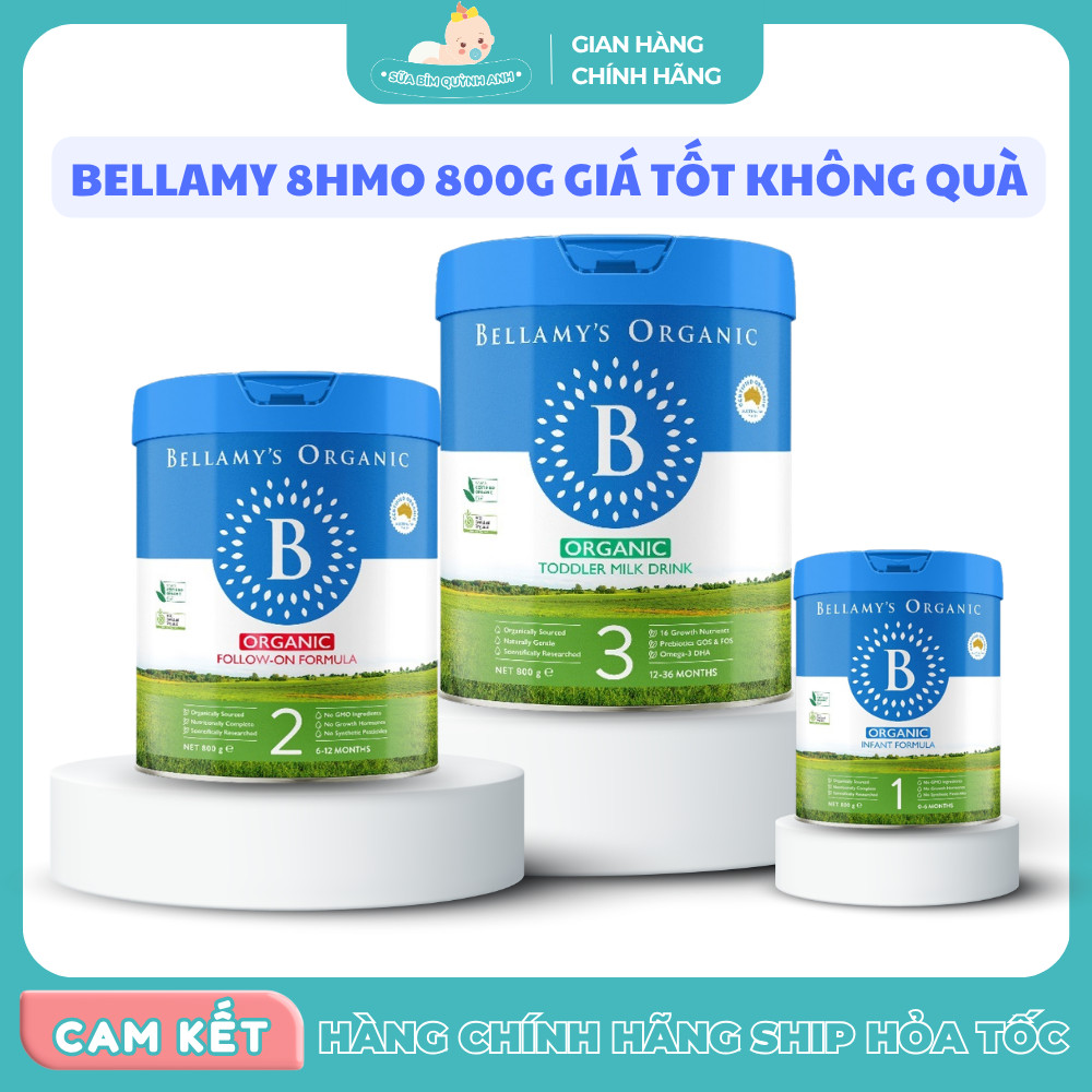(GIÁ TỐT, KHÔNG QUÀ) Sữa Bellamy's Organic Classic 8HMO, Chính Hãng Forever, 800g