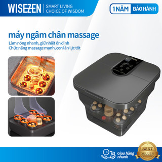  Bồn Ngâm Chân Massage Gấp Gọn Wisezen Máy Ngâm Chân Với Con Lăn Massage Tự động Và Hồng Ngoại Sục Khí 