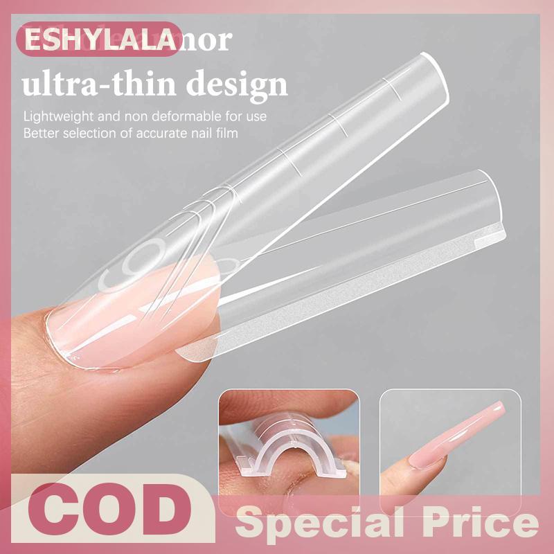 [Bea-t] Sandwich Dual Nail Forms 280 chiếc 14 Size Extensions-Dual Forms Coffin Almond Nail Forms To