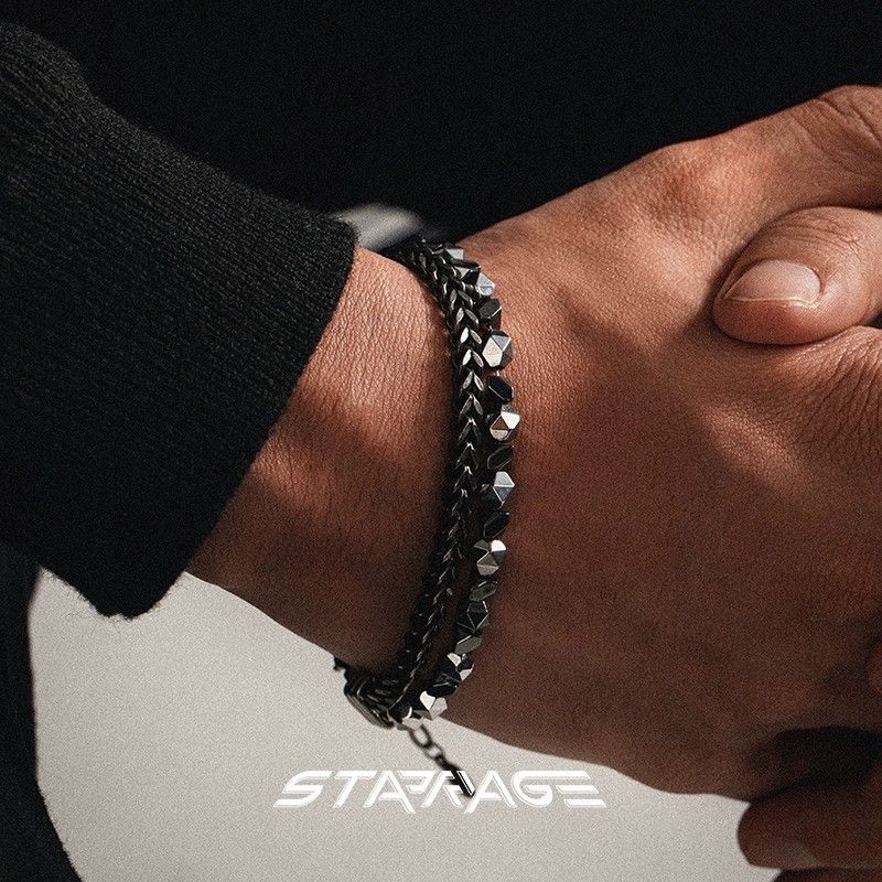 Vòng tay nam hình học phong cách retro cao cấp - Vòng tay Cuba