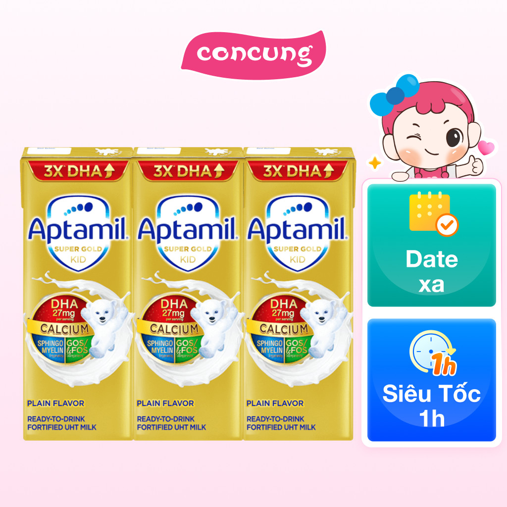 Thùng sữa pha sẵn Aptamil Super Gold Kid 180ml (lốc 3 hộp)
