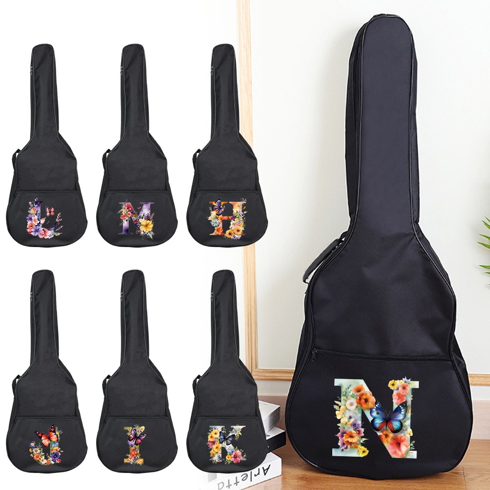 Tas gitar Di Động Đàn Guitar Điện Túi Đàn Guitar Đen Bướm Chữ Series 31-41 Inch Cổ Điển Acoustic Gui