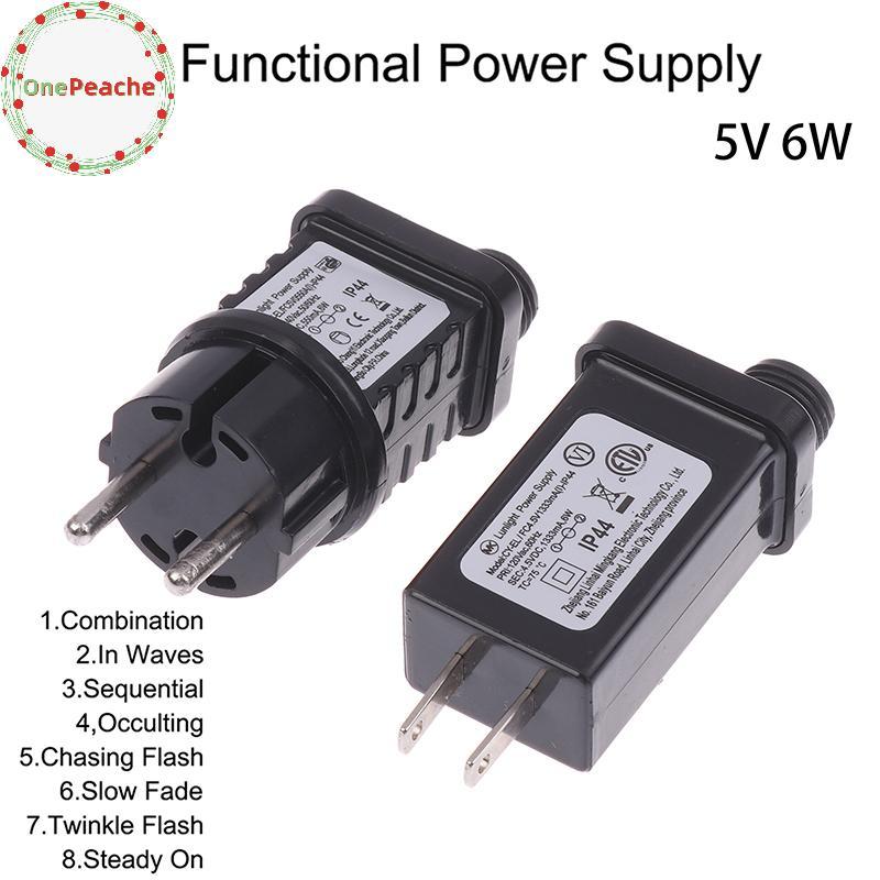 OnePeache EU / US Cắm 5VDC 6W 8 Chức Năng SELV Đèn LED Driver Switch Adapter IP44 Chiếu Sáng Laser C