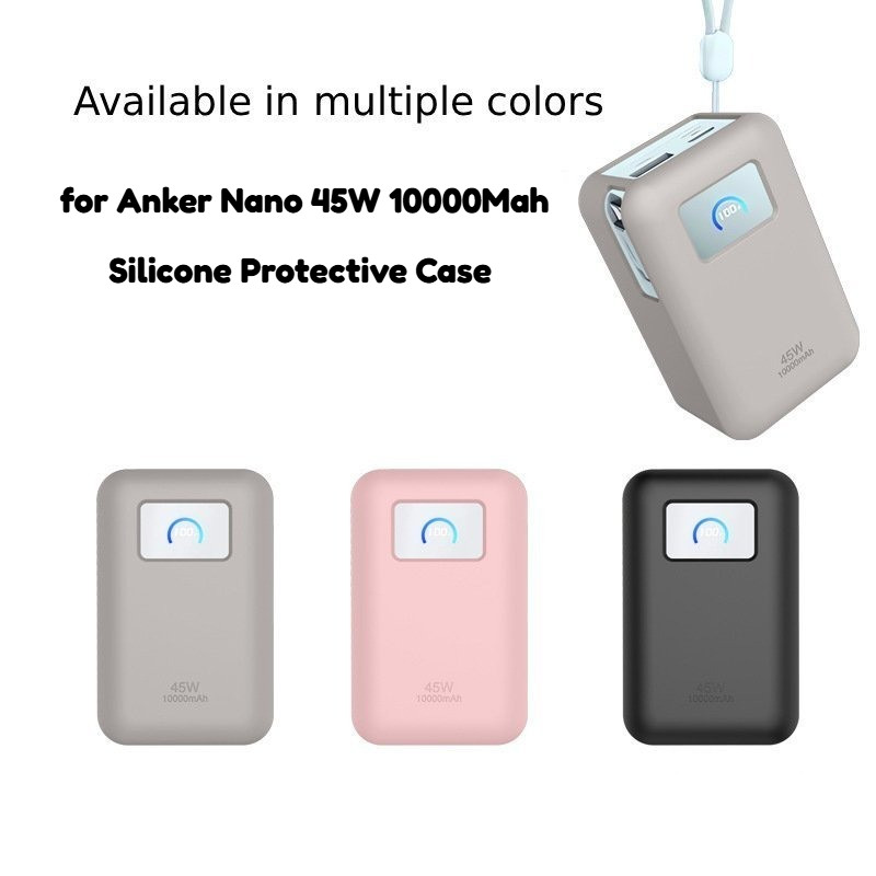 Ốp điện silicon mềm cho Anker Nano 45W 10000Mah Bộ sạc di động Vỏ chống trầy xước cho Anker 45W Vỏ b