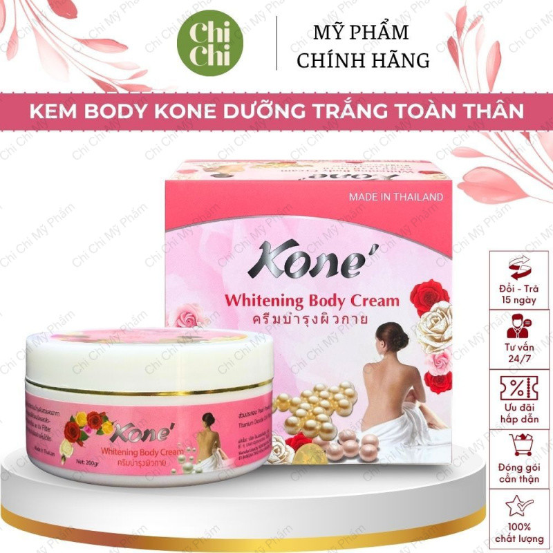 Kem Body Kones Thái Lan Chính Hãng - Kem Dưỡng Trắng Da Toàn Thân Nâng Tông, Thấm Nhanh, Không Bết R