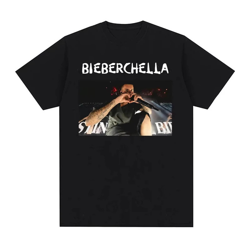 Justin Bieber Coachella Hát Cùng Bạn 2026 Lưu Diễn Áo Thun Nữ Quần Áo Hip Hop Đường Phố Thời Trang R