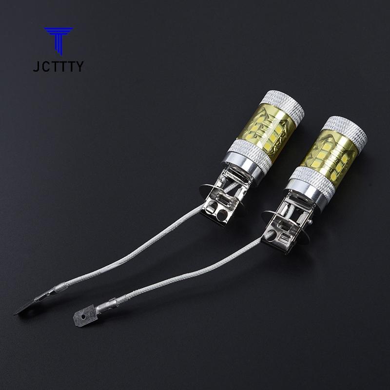Ketchup 2 Đèn LED Sương Mù 12-24V H3 80W 16 SMD LED Xe Sương Mù Màu Vàng Công Suất Cao Đẹp