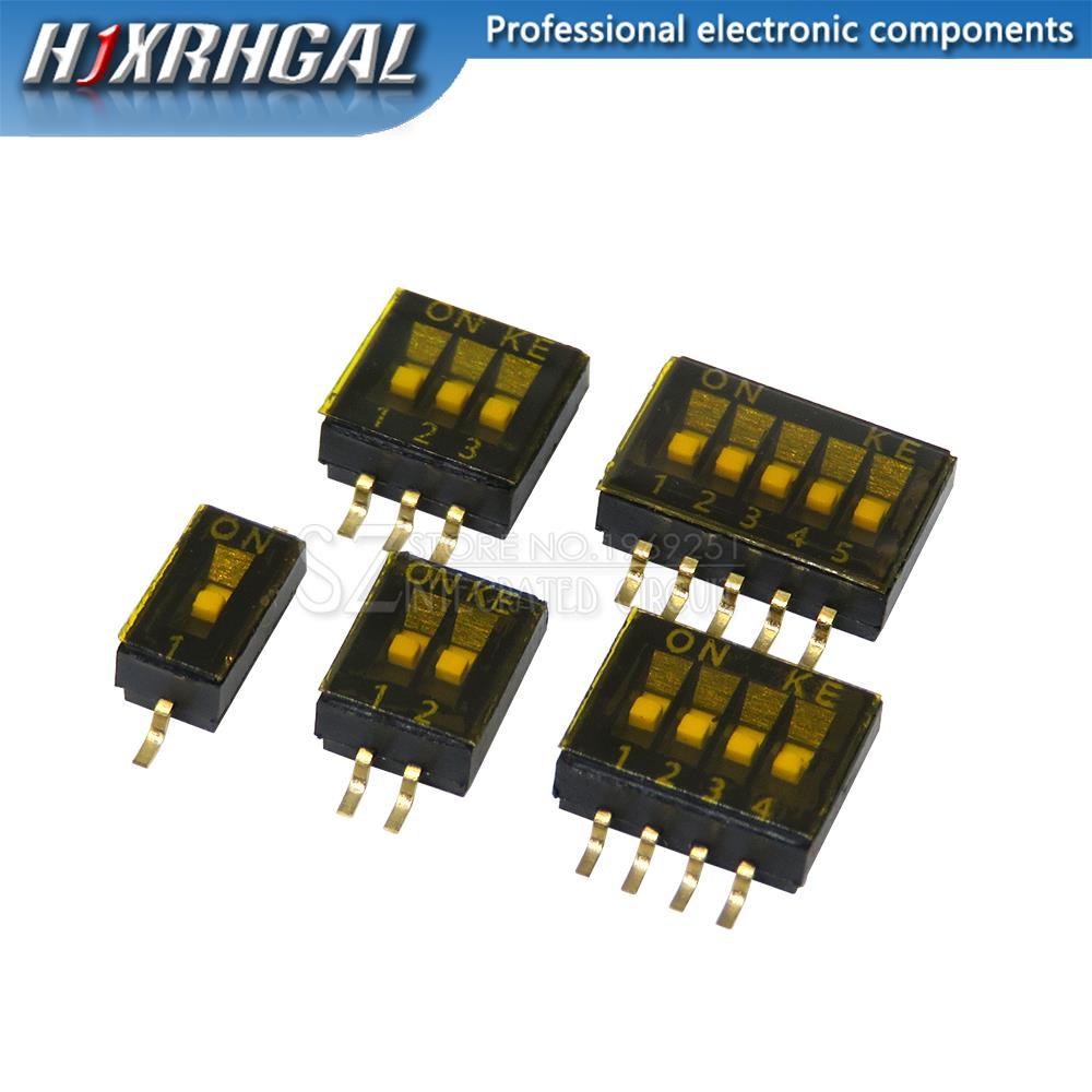 5 Chiếc SMD SMT Trượt Loại Công Tắc 1P 2P 3P 4P 5P 6P 8P 10P 1.27mm Cách Vị Trí DIP Đen Sân Chuyển Đ