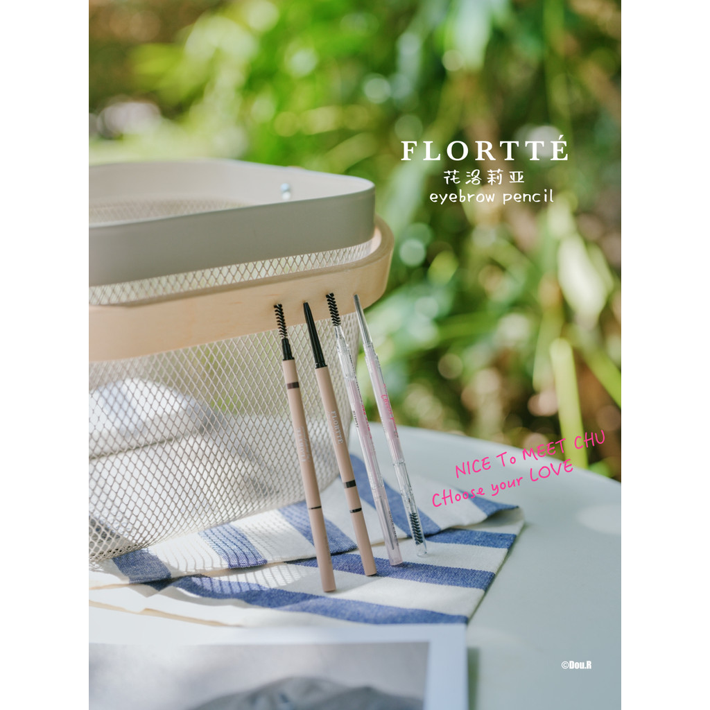 Flortte Flortte Flortte Bút chì kẻ mày siêu mịn hai đầu Flortte Nữ chống thấm nước chống mồ hôi dài 