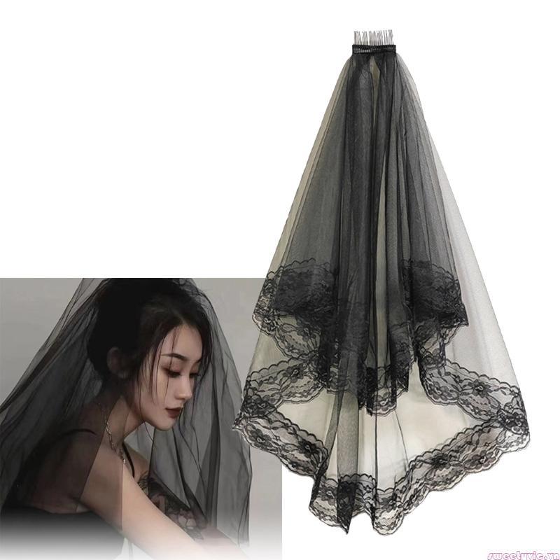 Sweety Floral Veil Bridal Veil Bride To Be Bridal Tắm Cưới Sheer Veil