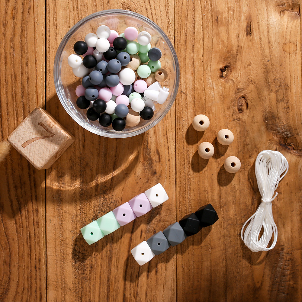 Bộ đồ chơi hạt silicon DIY cho bé trai và bé gái