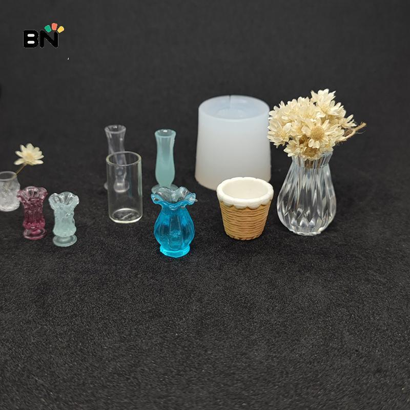 [BN] Nhà Búp Bê Thu Nhỏ Bình Silicon Khuôn Búp Bê Nhà Trang Trí Nhà Phụ Kiện Nhà Búp Bê Trang Trí Nh