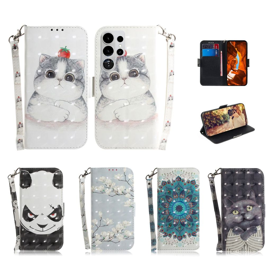 Motorola Moto G13 G23 G53 G73 G22 G32 G42 G52 G62 G72 G82 Ví hoa và động vật Vỏ điện thoại da chống 