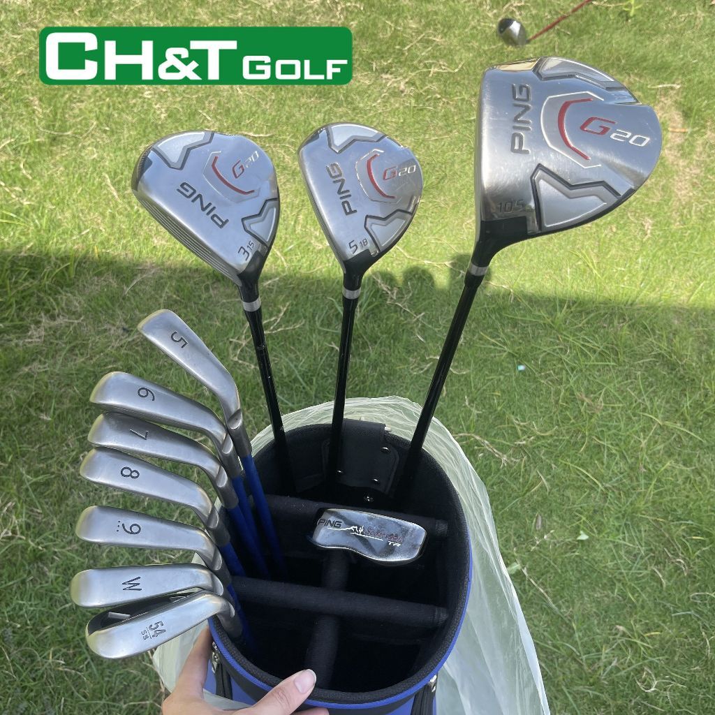Bộ gậy golf PING G20, G30 tay trái Driver 9* gỗ 3,5 kỹ thuật 54* 5,6,7,8,9,W sáng đẹp nguyên bản