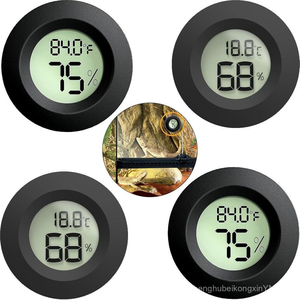 Nhiệt kế và độ ẩm bò sát JIAYUARPY 4, Thích hợp cho nhện nhảy, tắc kè da báo, cua ẩn sĩ, tắc kè, bi 