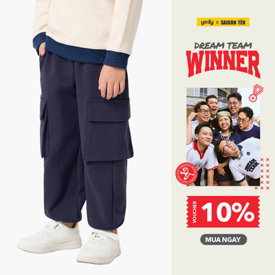 Quần nỉ túi hộp bé YODY, quần jogger ống chun BCSP25F020