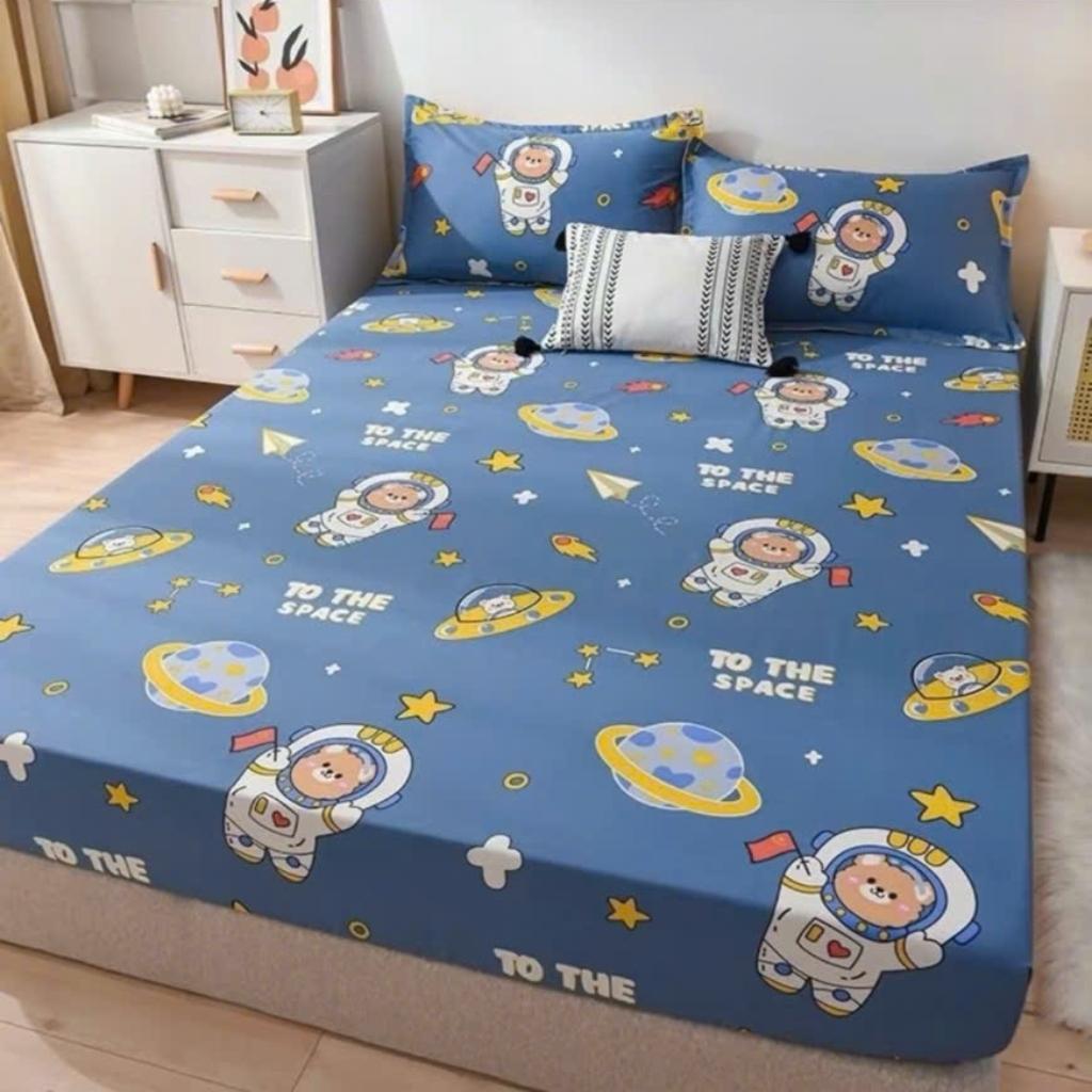 Ga Chống Thấm Cotton Cao Cấp, Ga giường bọc nệm chống thấm nước cho bé 1m2x2m, 1m4x2m, 1m6x2m, 1m8x2