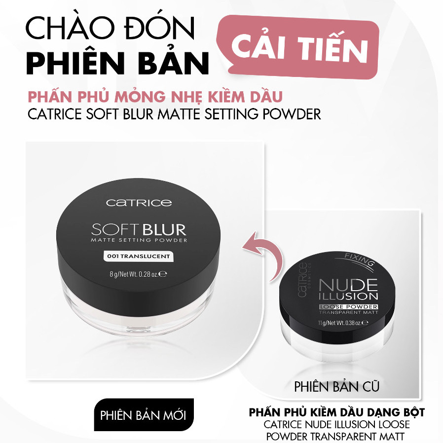 [CATRICE] Phấn Phủ Mỏng Nhẹ Kiềm Dầu Catrice Soft Blur Matte Setting Powder 8g