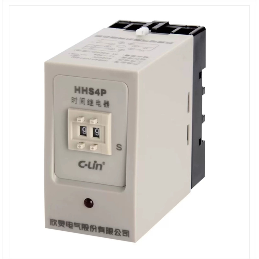 Rơle thời gian C-lin HHS4P Tắt nguồn kỹ thuật số trễ JS14P 99S Điều chỉnh mặt số 380V220V