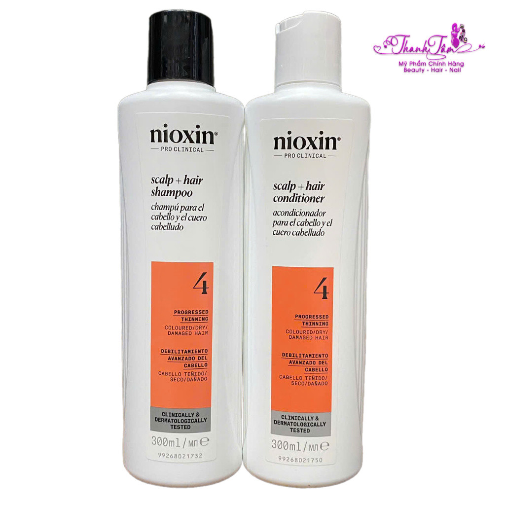 Bộ dầu gội xả Nioxin chống rụng tóc System 4 300mlx2 ( New 2025 ) .TT