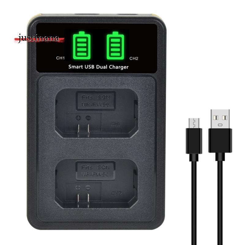 Pin FW50 Sạc kép NP-FW50 LED USB Sạc kép NP-FW50