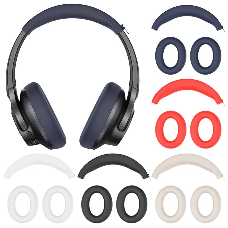 2in1 Earmuff Silicone Mềm Ốp Lưng Anker Soundcore Q20i Tai Nghe Headbeam Bảo Vệ Cho Anker Soundcore 