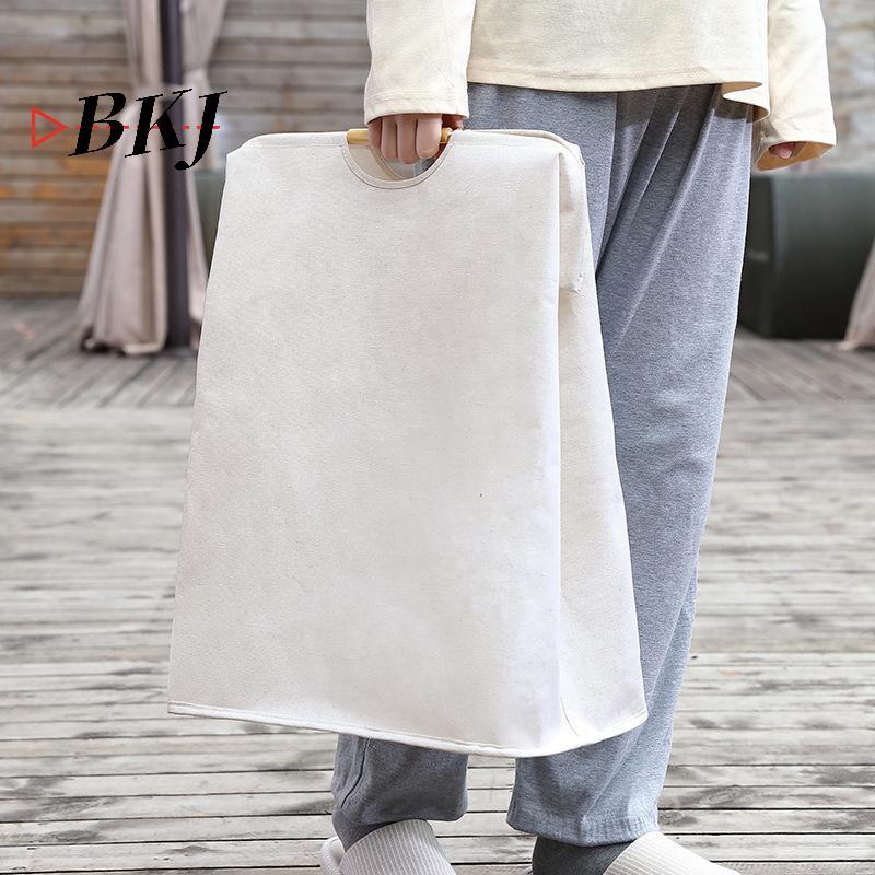 [KJ] Giỏ đựng đồ giặt chống thấm nước Vải lanh Cotton Giỏ đựng quần áo bẩn Túi đựng đồ Hamper [Mới]