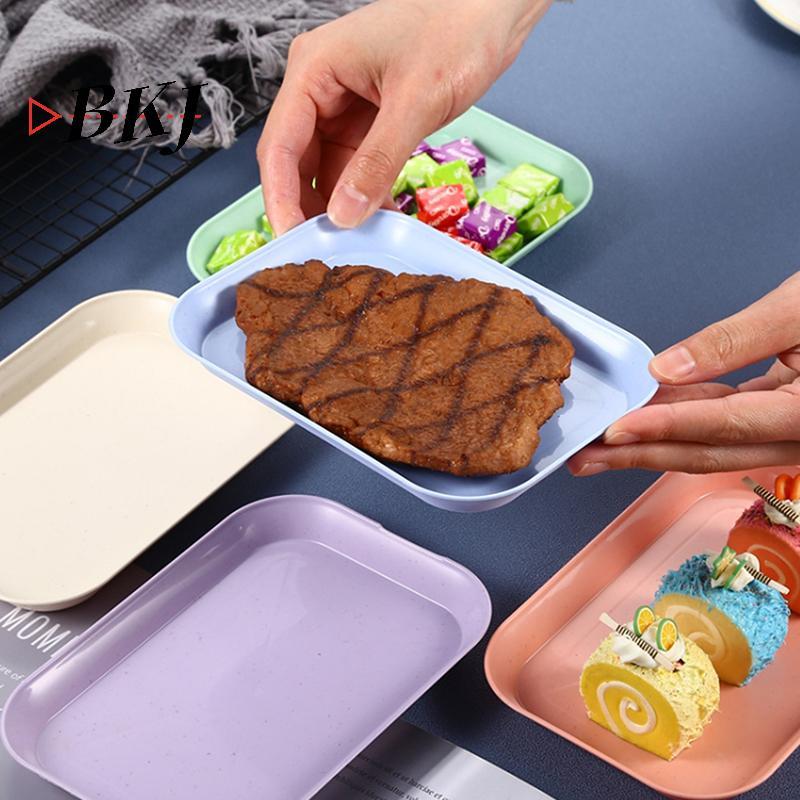 [KJ] Khay đựng rơm lúa mì màu kẹo Hộp đựng đồ ăn nhẹ vuông nhỏ [Mới]