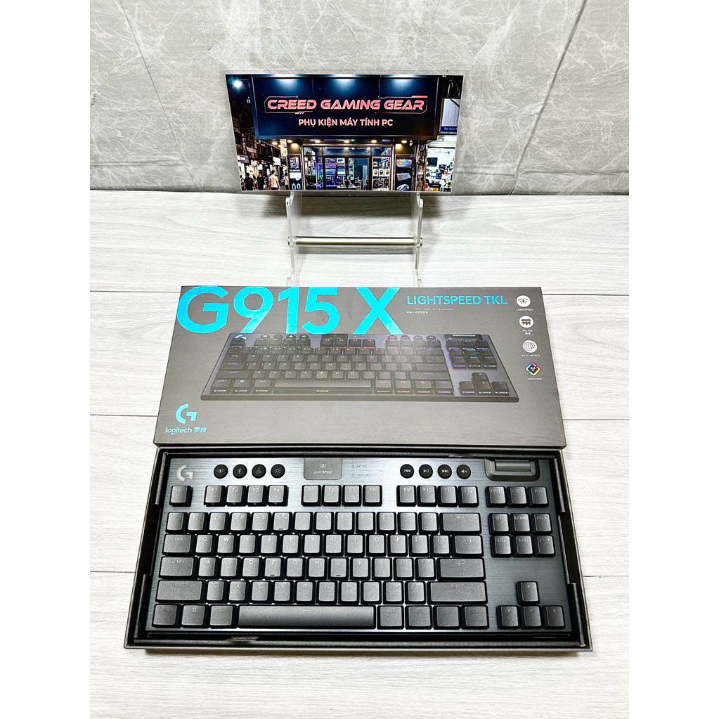 Bàn phím Gaming không dây Lowprofile Logitech G915 X LIGHTSPEED TKL, Mũ phím PBT, nút lập trình, RGB