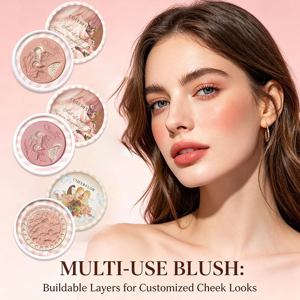 "cheerflor Angel Relief" Angel Blush Natural Blush Sữa xanh sữa bột nữ làm sáng da Q8p0