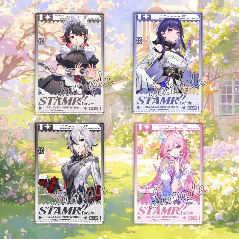 HoYoFair Concert KeyChain Nữ Trong Suốt Thẻ Móc Khóa Nam Ellen Joe Móc Chìa Khóa Cyrene Acrylic Móc 