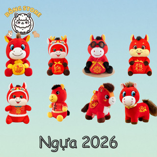  Gấu bông con Ngựa năm tuổi Ngọ năm 2026 - Gấu bông trang trí năm mới - Quà tặng Gấu Bông Cute - Bông Store 