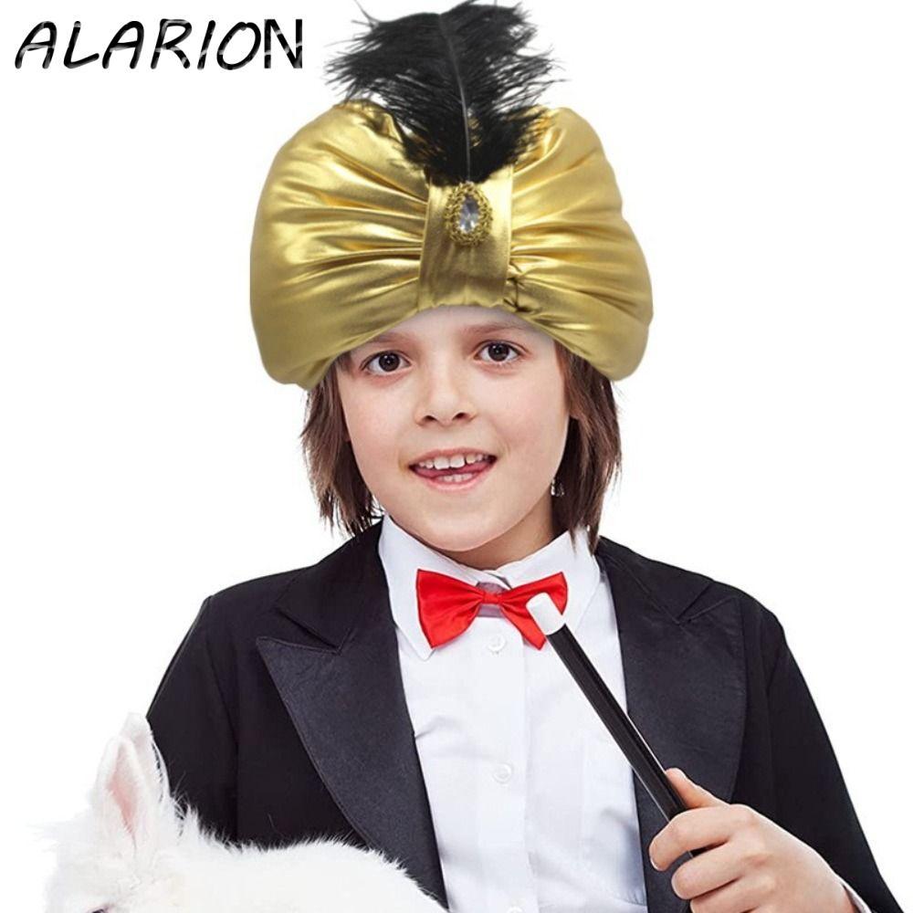 ALARION Ả Rập Xếp Ly Turban, Mũ Quấn Đầu Ả Rập Mũ Xếp Ly Ấn Độ, Mũ Dân Tộc Cosplay Dân Tộc Sultan Tr