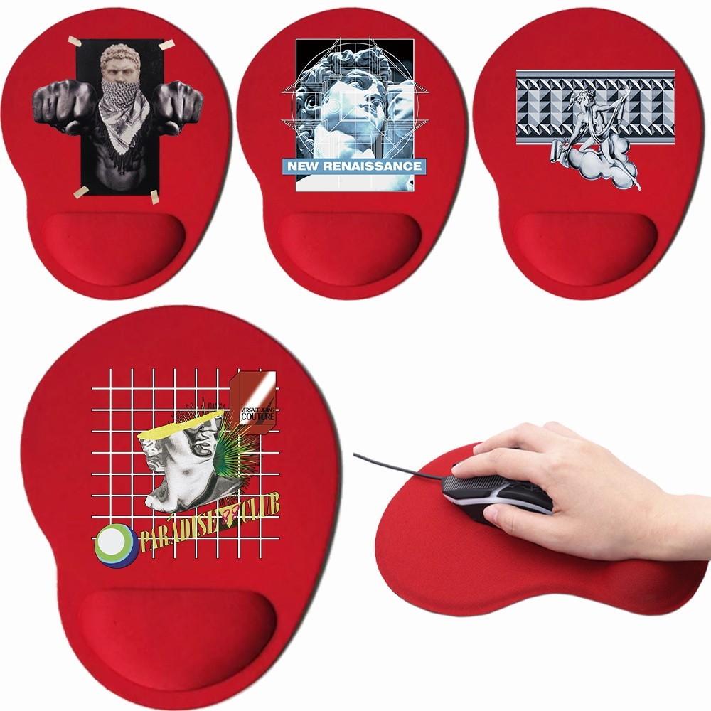 New red mouse pad  computer gaming wrist rest mouse pad  desktop keyboard mouse pad  multiple styles