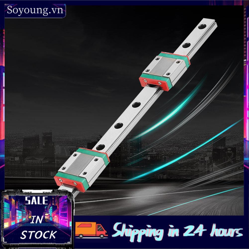 Soyoung Soyoung Đường Ray Chuyển Động Tuyến Tính MGN12 Thu Nhỏ Hướng Dẫn 9.8x0.5in Thép Chịu Lực Với