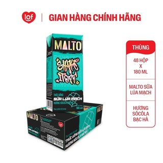  Sữa lúa mạch MALTO Shake It Off hương sôcôla bạc hà thùng 48 hộp x 180ml 