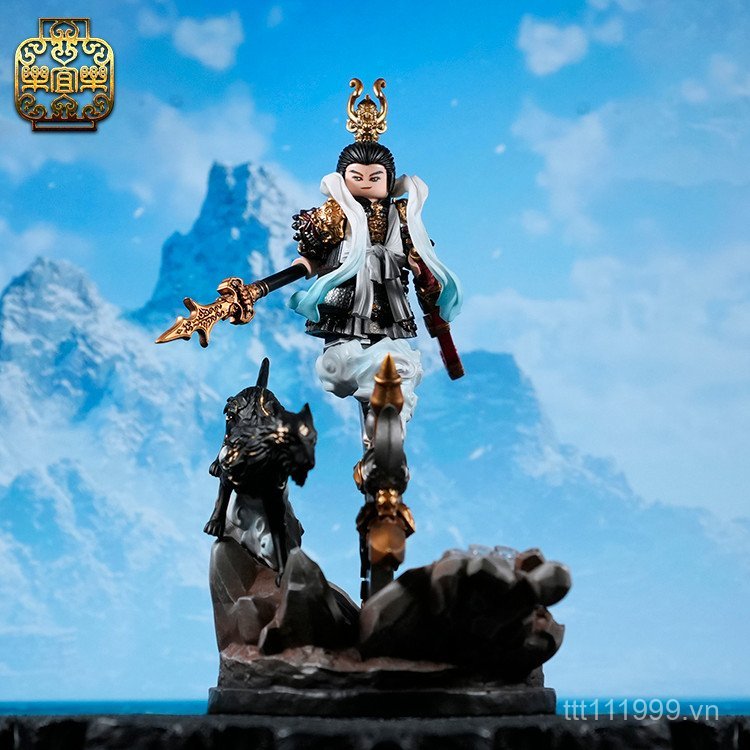 [Huyền thoại đen] Le Yile Minifigure bên thứ ba Yang Yang Erlang Shen Zhenjun Suit 1129 UFIQ