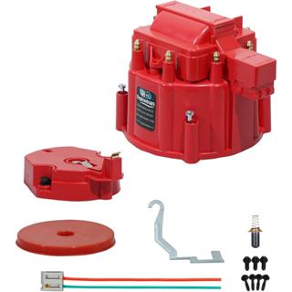 Red Male HEI Nhà Phân Phối Nắp Và Cánh Quạt Bộ Cho SBC BBC 283 305 307 327 350 396 454 V8 Động Cơ Thay Thế Hiệu Suất Cho K549, 8416, 400, 454 Nhà Phân Phối Nắp Hội