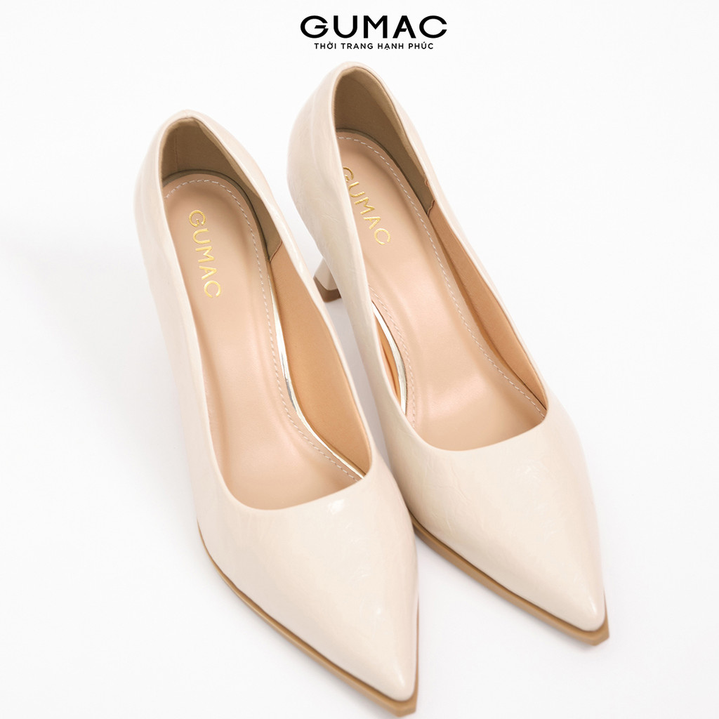 Giày cao gót nữ GUMAC da vân  GF04042