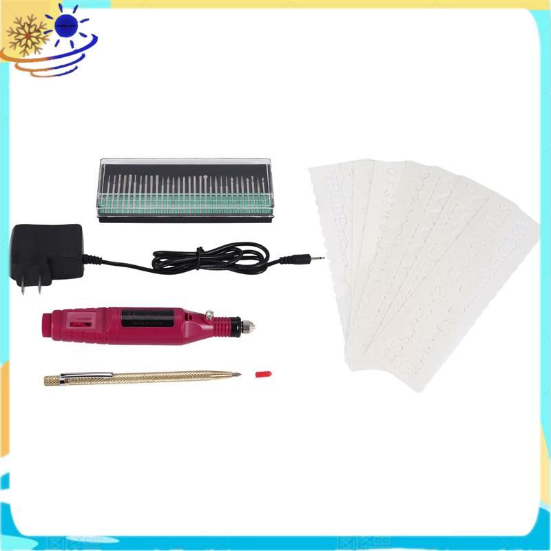 Bút khắc mini bằng điện Bộ dụng cụ khắc tự làm mini cho kim loại Thủy tinh gốm sứ Trang sức gỗ bằng 