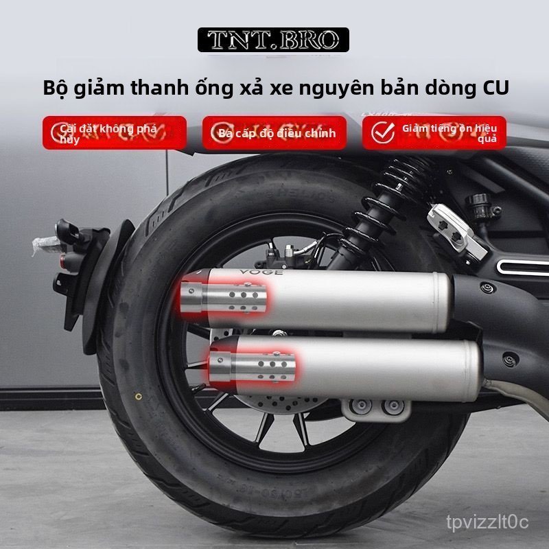 Vô tận CU625/525/250Ống giảm thanh ống xả đã được cải tiến, nút giảm thanh bằng thép không gỉ có thể