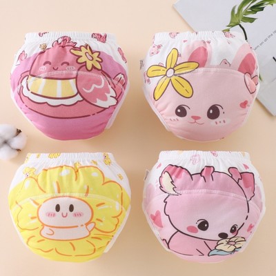 Quần tập luyện trẻ em có thể tái sử dụng Tã vải chống thấm nước Có thể giặt Đồ lót tập bô cho trẻ mới biết đi Bé trai Bé gái