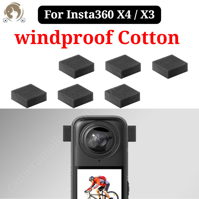 Mic Gió Muff Cho Insta360 X4 / X3 Bọt Biển Chống Gió Giảm Tiếng Ồn Xốp Kính Chắn Gió Phụ Kiện