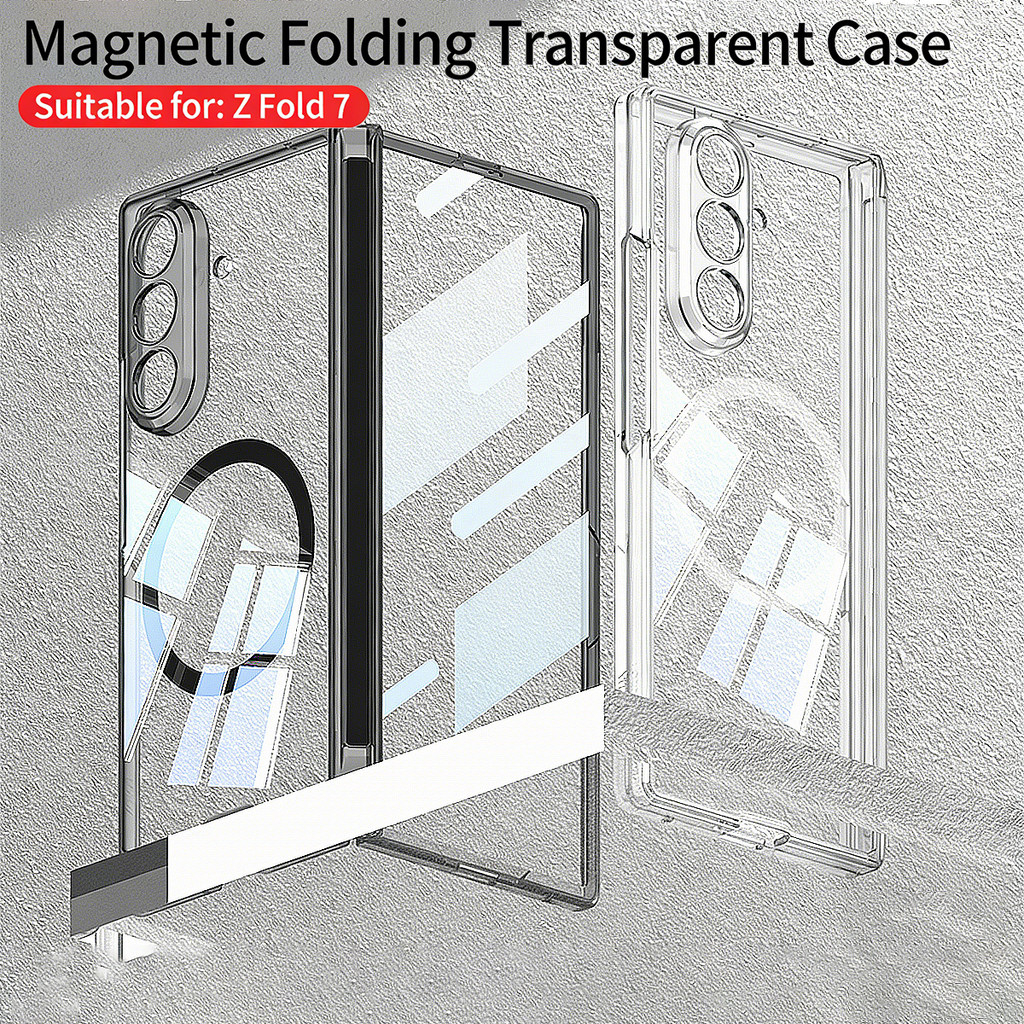 Dành Cho Samsung Galaxy Z Fold 7 Crystal SERIES Cover Trong Suốt TPU + PC Siêu Trong Suốt Ốp Lưng Bả
